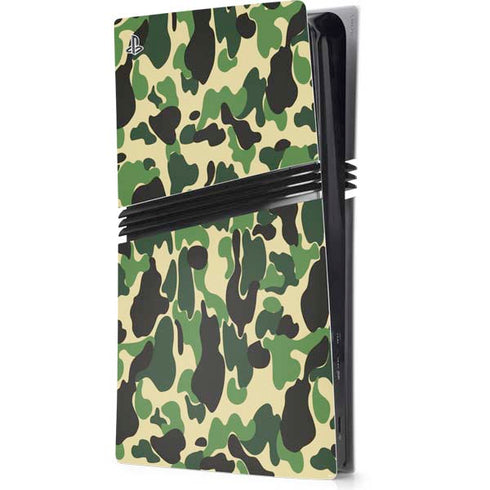 Green Street Camo PS5 Pro Console Skin